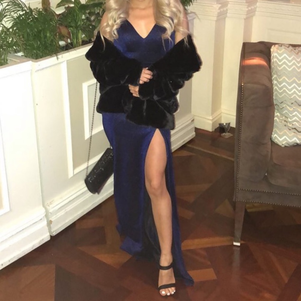 Navy Blue Evening Dress